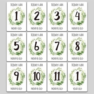 Keepsakes 12 Sheet Milestone Photo Sharing Cards Set Baby Age Milestones Card Kids Fotoskaarten Pasgeboren 20221005 E3