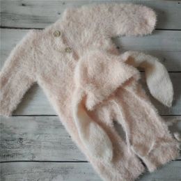 Keepsakes 2023 mameluco de conejito borroso nacido para bebé accesorios de p ografía conejo rosa p o ropa 230909
