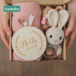 Keepsakes Baby Accessories Pography Props Born Memories Milestone Cards Maandelijkse Deken Babies Pos Baby Birth Gift Set 230303