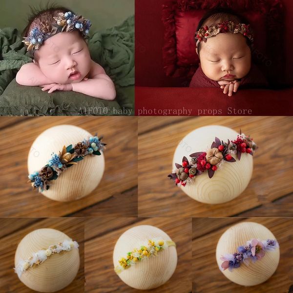 Souvenirs bébé filles bandeau pour né pographie accessoires accessoires enfants coiffure de Noël cheveux fleur enfant tir Po Studio 231213
