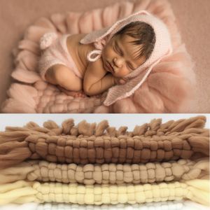 Souvenirs bébé accessoires de photographie né Po couverture de tir tissage épais panier remplissage laine couverture accessoires pour bébés Foto Studio 230526