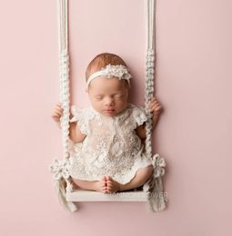 Aandenkens Baby Swing geboren Pography Props Houten Stoel Baby's Meubels Zuigelingen Po Schieten Prop Accessoires Fotografia 231101
