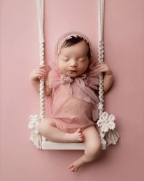 Souvenirs nés accessoires de pographie bébé balançoire chaise en bois bébés meubles nourrissons Po tir accessoire accessoires 231213