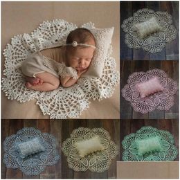 Keepsakes Born Pography Props Clogget Couvertureoreiller 2Pcs / Set Baby Po Accessoires Studio Shoot Decoratio Coussin Fotografia 231128 Drop Dhkby