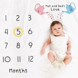 Keepsakes Cartoon Patroon Infant Baby Milestone PO Props Achtergronddekens spelen Matten achtergrond Doek kalenderaccessoires Noords 221101