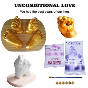 Keepsakes DIY Baby Plaster Mold 3D Hand Foot Print for Souvenir Casting Kit Couples Wedding Accessories Home Decor Gifts 230203