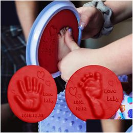 Keepsakes E Babyverzorging Luchtdrogend Zachte klei Handafdruk Voetafdruk Opdruk Kit Casting Ouderkind Hand Stempelkussen Vingerafdruk Kinderen Speelgoed Drop Dhp1T