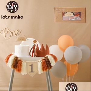 Souvenirs Joyeux Anniversaire Bannière À La Main Gland Pendentif Premier Garçons Fille Baby Shower Party Ballon Décoration Fournitures Cadeaux 230701 Dro Dhl0E