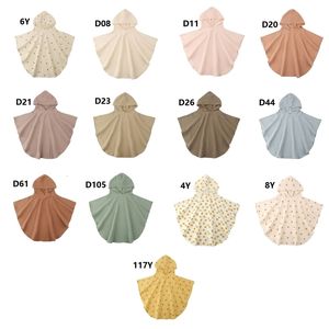 Souvenirs Doux Coton Bébé Serviette À Capuche Bain pour Garçons Filles Peignoir Vêtements De Nuit Vêtements Pour Enfants FloralSolid Couleur Infant Ponchos 230601