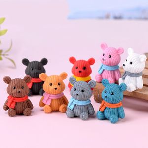 Souvenirs peluches animaux en peluche fête décoration de la maison accessoires mignon ours en plastique miniature fée Pâques animal jardin figurines décor DHL