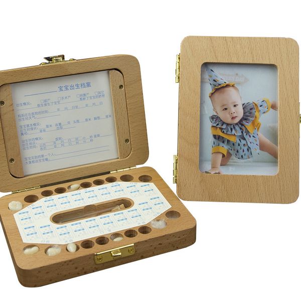 Souvenirs Woode Baby Tooth Box Lait Dents Organisateur Stockage Collection Garçon Fille Souvenir Cas Infant Kid Mignon Cadeaux pour Enfants Souvenir 230801