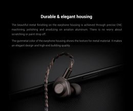 Kefine Delci 10 mm DLC + PU Diaphragm Dynamique Dynamic Hi-Fi Wired IEM Cableau avec câble détachable CNC Metal Earphone SeeAdio KZ