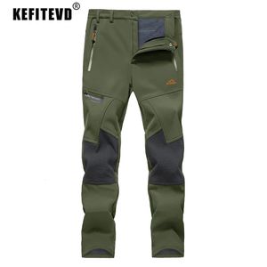 KEFITEVD Outdoor Winter Warm Fleece Tactische Wandelbroek Mannen Waterdicht Winddicht Skibroek Klimmen Camping Trekkingbroek 240106