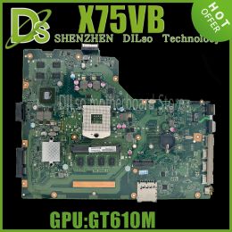 Kefu X75VB Notebook Mainboard Maineboard voor ASUS X75V X75VC X75VB X75 Laptop Motherboard 4GB-RAM GT610M/GT720M Ondersteuning I3 I5 100% Test OK