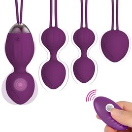 Kegel Balls Vibrateur Télécommande Oeuf Vibrant Sex Toys Pour Femme Exercice Serré Vaginal Ben Wa Geisha Muscle Shrink 240202