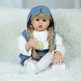 Keiumi 24 pouces Reborn Dolls 60 cm Corps de tissu fille réaliste fille poupée bébé à vendre