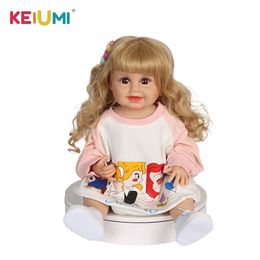 KEIUMI Souring Face Doll 55 cm Silicone Vinyl Reborn Baby Doll Bebe Reborn Toys Birthday Gifts for Child