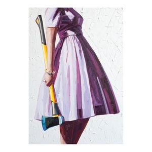 Kelly Reemtsen Axe olieverfschilderij Poster Print Home Decor ingelijst of ingelijste Popaper Material2599