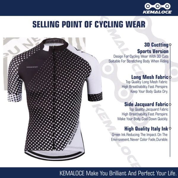 Kemaloce Cycling Jersey Coolmax Plain Mtb Equipment Retro Pro Bike Shirts Dry Fit Cool High Visibilidad Cyclist Wothing Camisetas