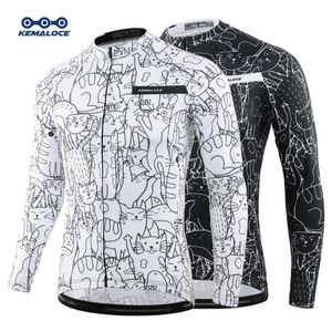 KEMALOCE maillot de cyclisme manches longues hommes femmes blanc vtt maillot vélo chemise équipe vêtements de vélo été Premium Cycle vêtements 240108