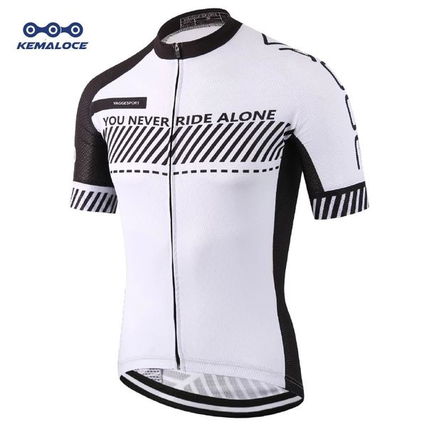 Kemaloce Cycling Jersey Road Men Quick Dry Bicycle Chine Summer Antiuv MTB Racing White Fit Blank Xs5xl Bike T-shirt 240422