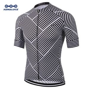 Kemaloce Cycling Jersey Kit à manches courtes Shirts à vélo d'impression numérique Vier