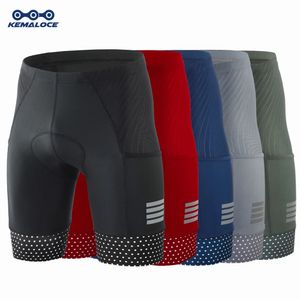 Kemaloce Cycling Shorts hommes vierge noir gris Gris Red Pad Summer Biscuit Route Route Compression Reflective Bicycle Knicker 240410