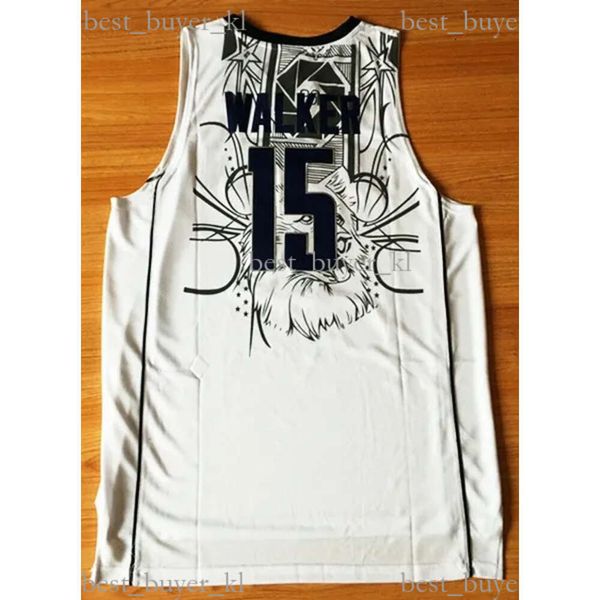 Kemba Walker Jersey #15 UConn Huskies Stitched Hot Basketball Jersey S-XXL Navy Blue White Envío gratis 253