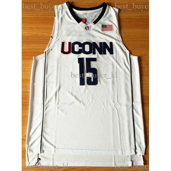 Kemba Walker Jersey #15 UConn Huskies Stitched Hot Basketball Jersey S-XXL Navy Blue White Envío gratis 657