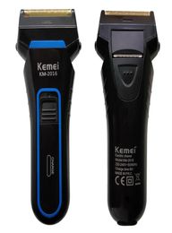 Kemei 2 lames Razor électrique Shavers électriques pour hommes Rasage rechargeable Rasoir Portable Rasoir Cutter D405817506