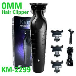 Kemei 2299 Barber Cercless Hair Trimmer 0 mm zéro grillé de sculpteur détaillant Professional Electric Finish Machine 240411