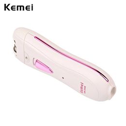 Kemei-depiladora recargable 290R para mujer, maquinilla de afeitar para mujer, depilación de piernas, cuerpo, Bikini, afeitadora, máquina para quitar el pelo