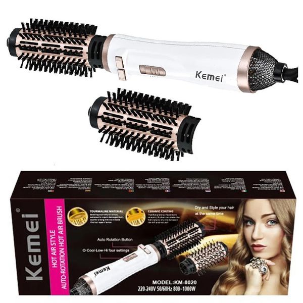 Kemei 2in1 Air Brush Styler DryerRotary Sèche-cheveux pour Salon à la maison2in1 Électrique Rotatif Curler Peigne 240329