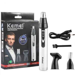 Kemei 3 in1 électrique nez oreille tondeuse Rechargeable épilation sourcil Trimer Machine à raser visage rasoir hommes