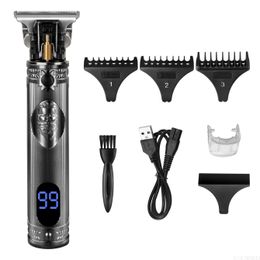 Kemei Electric Hair Trimmer Rechargeable Cordless Clippers TTrimmer Professional Haircut Shaver Carving Beard Machine 240515
