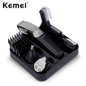 Kemei KM-5900 Multifunctionele Mannen Persoonlijke Care Series 6 in 1 Haar Clipper Wasbare Haar Clipper Draadloze Elektrische Trimmer