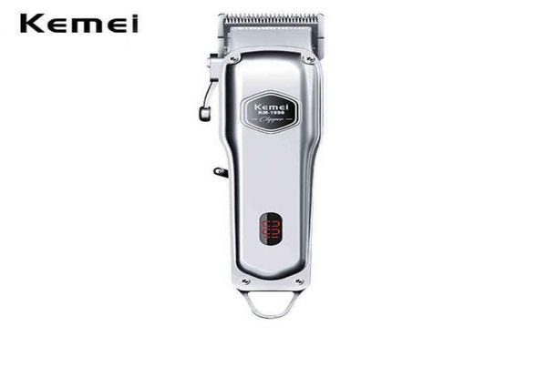 Kemei KM1998 Tondeuse à cheveux professionnelle haut de gamme pour hommes Version Pro Batterie 2000mAh Super légère Super forte Salon de coiffure super silencieux H5768242