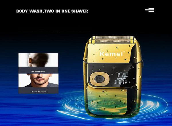 Kemei KM2028 Barber Professional Barbe Hair Shaver Clipper Trimm for Men Machine à rasage électrique rechargeable Rasage US5628277