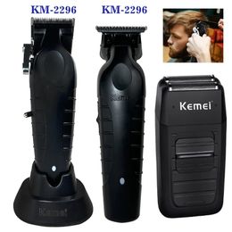Kemei KM2296 KM2299 KM1102 Kit de cortadora de cabello profesional Afeitadora eléctrica Máquina de corte masculina Cortadora para hombre 231225