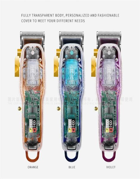 Kemei KM2707PG Cortadora de pelo eléctrica profesional Pantalla LCD recargable Cargador USB Recortadora Máquina de corte de pelo inalámbrica para hombres Color4981746