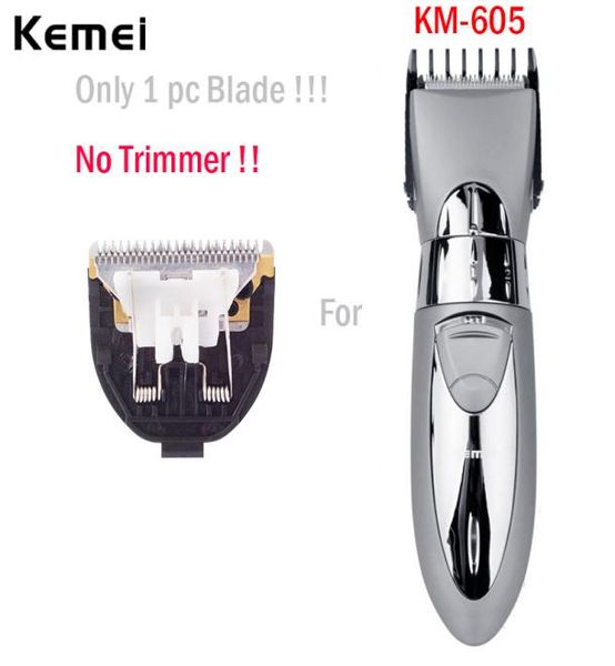 Kemei KM605, 1 paquete de piezas, repuesto de hoja de acero inoxidable, piezas para el cuidado del cabello, cabezal cortado con cuchilla, Accesorios para peinados, cuchillos de repuesto 9409597