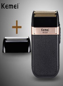 Kemei Nouveau rasage Machine USB Charge alternative à double mailles or et couteau argenté Mesh Washable Shaver KM2024 51306922