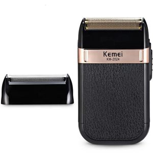 Kemei puissant rasoir rechargeable pour hommes Foil Electric Beard Raser la tête chauve Razor avec un maillage supplémentaire 240420