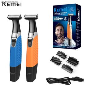 Kemei Professionele Elektrische Scheerapparaat voor Mannen Oplaadbare Baard Trimer Waterdicht Scheermes Haar Scheren Machine Grooming Gezichtsverzorging L230523