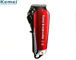 Kemei Professional Hair Clipper Electric Cordless Trimmer LED KM2611 Koolstofstaal Blade Hairdressing Machine8670700
