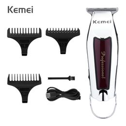 Máquina para cortar cabello profesional Kemei, recortadora para hombres, cortadora inalámbrica recargable, Afeitadora eléctrica, barba, peluquero, 220106