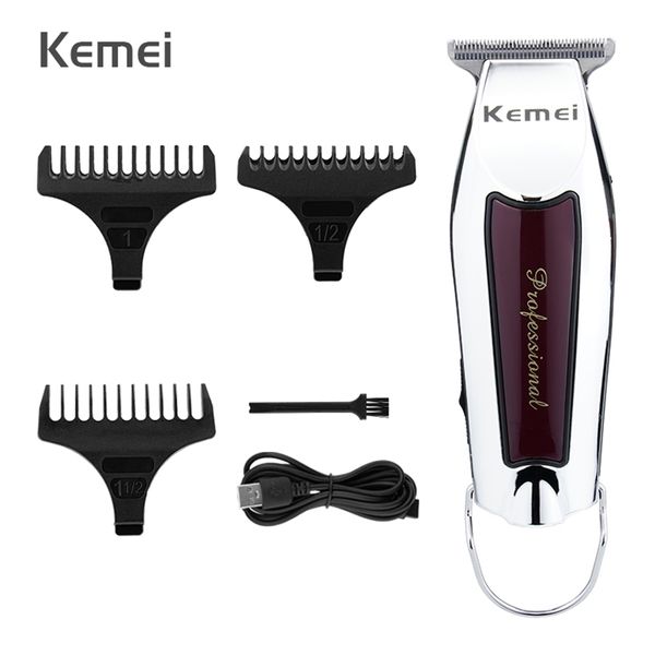Kemei professionnel tondeuse à cheveux tondeuse pour hommes coupe Rechargeable sans fil tondeuse électrique rasoir barbe barbier 220106
