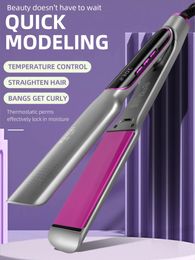 Keemei Professional Hair Plisder con LCD Muestra de hierro plano Negativo Negativo Infrarrojo Atención de acero para la mujer 240425