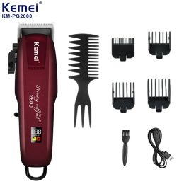 Kemei Machine à coiffure rechargeable Clipper Trime Triming Beard Professional Edge Hair Hair Machine Machine pour les hommes Salon