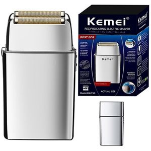 Kemei TX5 Pro boîtier en métal salon de coiffure cheveux rasoir électrique pour hommes barbe tête chauve machine à raser rasoir électrique rechargeable 220322